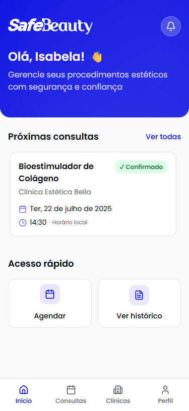 App Safe Beauty para pacientes